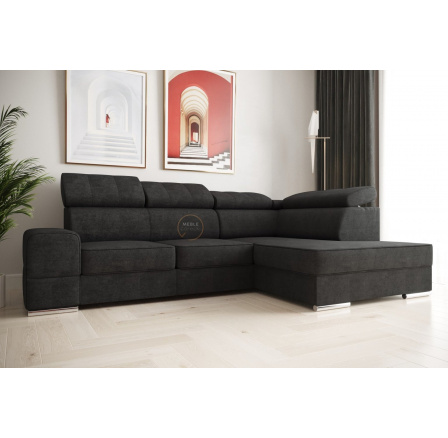 Rohová sedacia súprava ROYAL I 260×185 - grafit, pravá