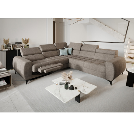 Rohová sedacia súprava PORTO II, relax 255X258 cm - ľavá, odtiene tmavej béžovej Rohová sedacia súprava PORTO II, relax 255X258 cm - ľavá, odtiene tmavej béžovej