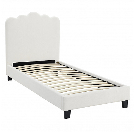 Posteľ 90x200 CRATER Krémová Tkanina