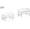 Toaletný stolík LINKaSTYLE LS-9, Kašmír/Čierna