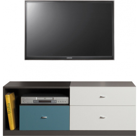TV stolík TABLO - TA8, grafit + biely lux + atlantic TV stolík TABLO - TA8, grafit + biely lux + atlantic