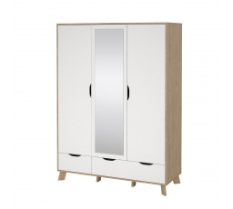 Šatní skriňa Iker 709, jackson hickory/biela