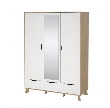Šatní skriňa Iker 709, jackson hickory/biela Šatní skriňa Iker 709, jackson hickory/biela