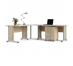 Písací stôl OFFICE 80400/304, dub sonoma/biela