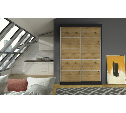 Skriňa Linora V 120 čierna/artisan