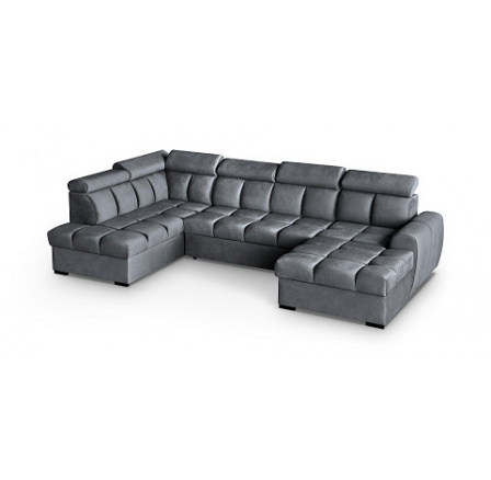 GEMA U - PRAVÁ sedacia súprava - látka DARK GRAY Bluvel 14 (GOMEZ - U ) - kolekcia "MRS" (K250)NOVINKA