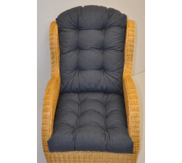 Vankúš pre ratanové kreslo - tmavosivá látka