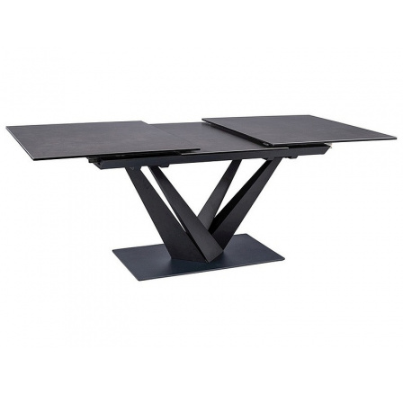 Jedálenský stôl SORENTO keramický, efekt čierneho mramoru/čierny mat