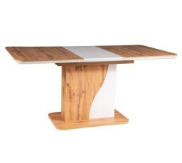 Jedálenský stôl SYRIUS, dub wotan/biely mat