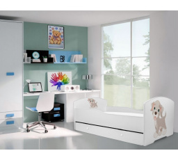 Posteľ s matracom a zásuvkou PEPE DOG 160x80 White