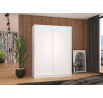 Posuvná skriňa s LED osvetlením DENVER 150 Biela+Biela