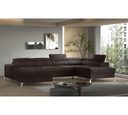 Sedacia súprava v tvare U LACANTE, Velvetmat 22 Pravá