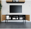 Tv komoda LANZZI 120, Čierny Mat/Dub Artisan