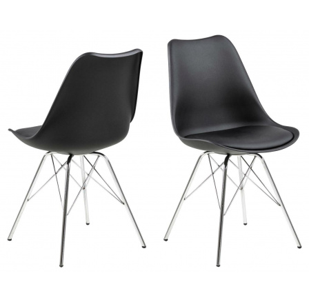 Stolička Eris PP čierna/chrómová