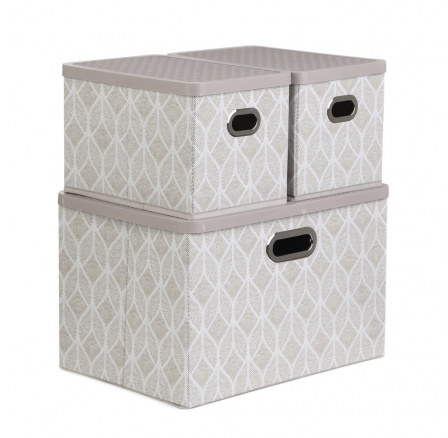 Storage basket set NOLA beige 1x39x27x17 cm 2x18x26x17 cm 877716