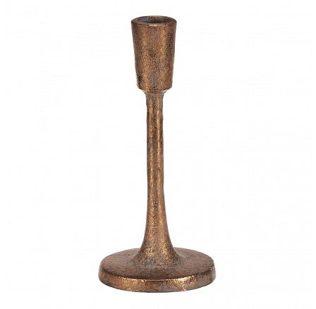 Svícen kovový - výška 19 cm, na kónickou svíčku, zlatý Svícen kovový - výška 19 cm, na kónickou svíčku, zlatý