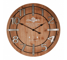 Hodiny nástěnné - pr. 68 cm, MDF s imitací dýhy, kovové číslice