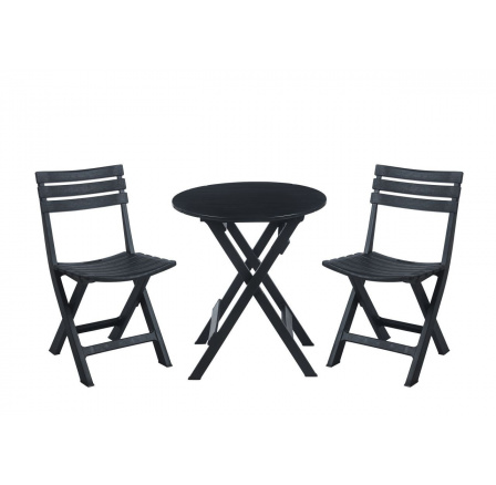 Sada skladací stôl + 2 stoličky čierna ZS1-FXJG Sada skladací stôl + 2 stoličky čierna ZS1-FXJG