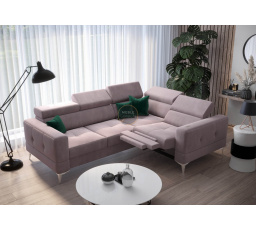 Rohová sedacia súprava TOSCANIA, relax s funkciou spania 185x250 - fialová, pravá