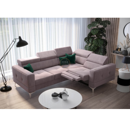 Rohová sedacia súprava TOSCANIA, relax s funkciou spania 185x250 - fialová, pravá Rohová sedacia súprava TOSCANIA, relax s funkciou spania 185x250 - fialová, pravá