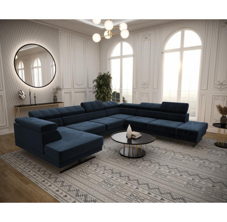 Rohová sedacia súprava EMPORIO MAX II 300X350X180 - modrá, pravá Rohová sedacia súprava EMPORIO MAX II 300X350X180 - modrá, pravá