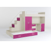 Vyvýšená posteľ PARADISE 5, Kašmír Ružová lesk