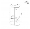 Šatní skriňa ARCA AR1, Biela arktická