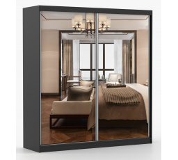 Šatní skriňa MULTI 20 - 203 cm, Čierna