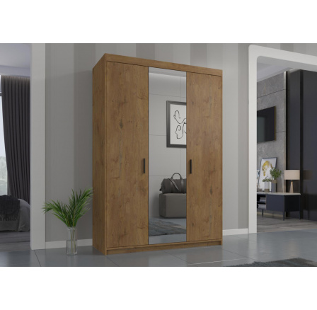 Šatní skriňa ENJA 3D, Dub lefkas