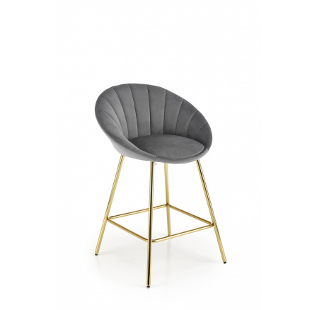 Barová stolička H112, Sivá/Zlatá