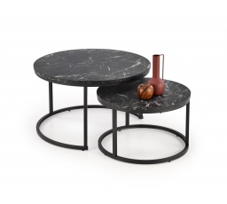 Konferenčné stolíky JAVA, čierny mramor / čierna