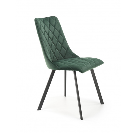 Jedálenská stolička K450, zelený Bluvel/čierna