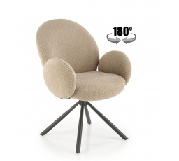 Jedálenská otočná stolička K498, Cappuccino/Čierna