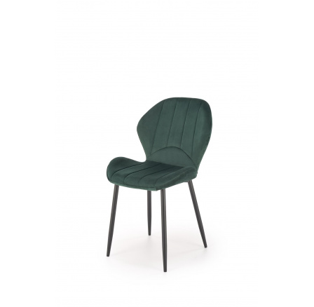 Jedálenská stolička K538 VELVET, Tmavozelený Bluvel 78/Čierna