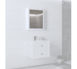 Zrkadlová skrinka 70x60/1D (MDF rám) biela