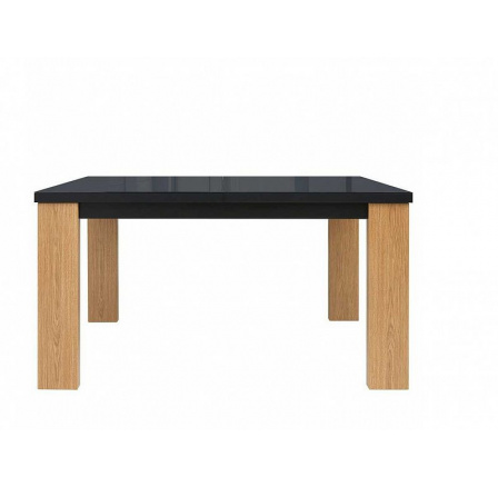 Jedálenský stôl AROSA STO/140 dub baltic / čierny lesk