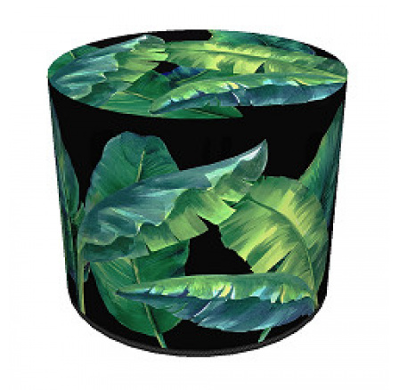 FARBY stolička - PU78 - Madera - zelené listy/čierna (AR) (K250-E)