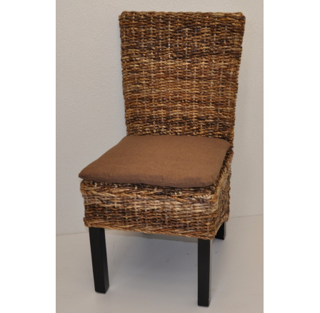 Kreslo Banny banánový list vankúš hnedé zvýraznenia