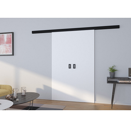 Dvojdverové posuvné dvere na stenu TOPPO 120 White+Black Dvojdverové posuvné dvere na stenu TOPPO 120 White+Black