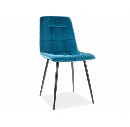 Jedálenská stolička MILA Velvet, tyrkysová Bluvel 85 Jedálenská stolička MILA Velvet, tyrkysová Bluvel 85