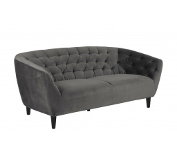 Trojmiestna pohovka Ria Velvet tmavosivá