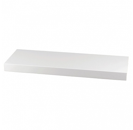 Nástenná polica 60 cm, MDF, biely vysoký lesk, balená v ochrannej fólii