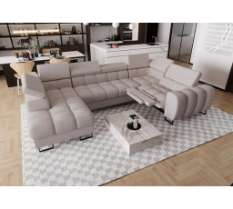 Rohová sedacia súprava ASPEN MAX II, relax 198x350x170 cm - pravá, béžová