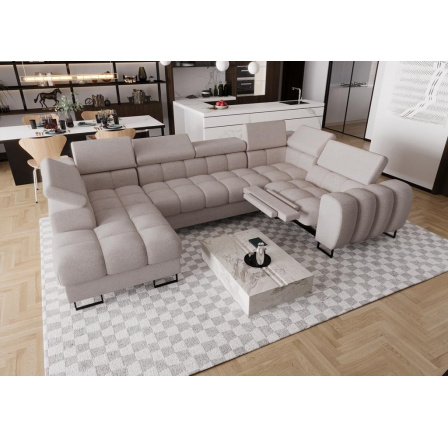 Rohová sedacia súprava ASPEN MAX II, relax 198x350x170 cm - pravá, béžová Rohová sedacia súprava ASPEN MAX II, relax 198x350x170 cm - pravá, béžová