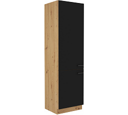 Kuchyňská skříň MODENA - 60 LO-210 2F, Dub Artisan/Černý mat+Dub Artisan