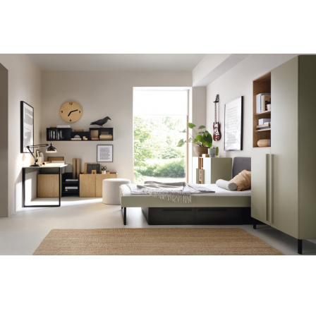 Detská izba SERGIO 1, Eukalyptus/Dub Baltic Dune/Čierny ónyx