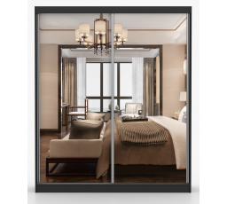 Šatní skriňa MULTI 20 - 183 cm, Čierna