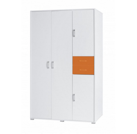 Skriňa Nemo R1 biela/oranžový lesk Skriňa Nemo R1 biela/oranžový lesk