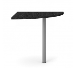 Rohový diel pre stôl Office 458 čierny/strieborný sivý
