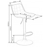 Barová stolička H95, čierna